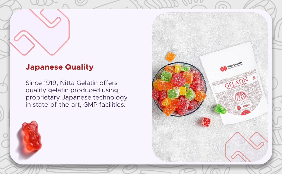 Nitta Gelatin – 200 bloom, premium Gold gelatin (500 gm)