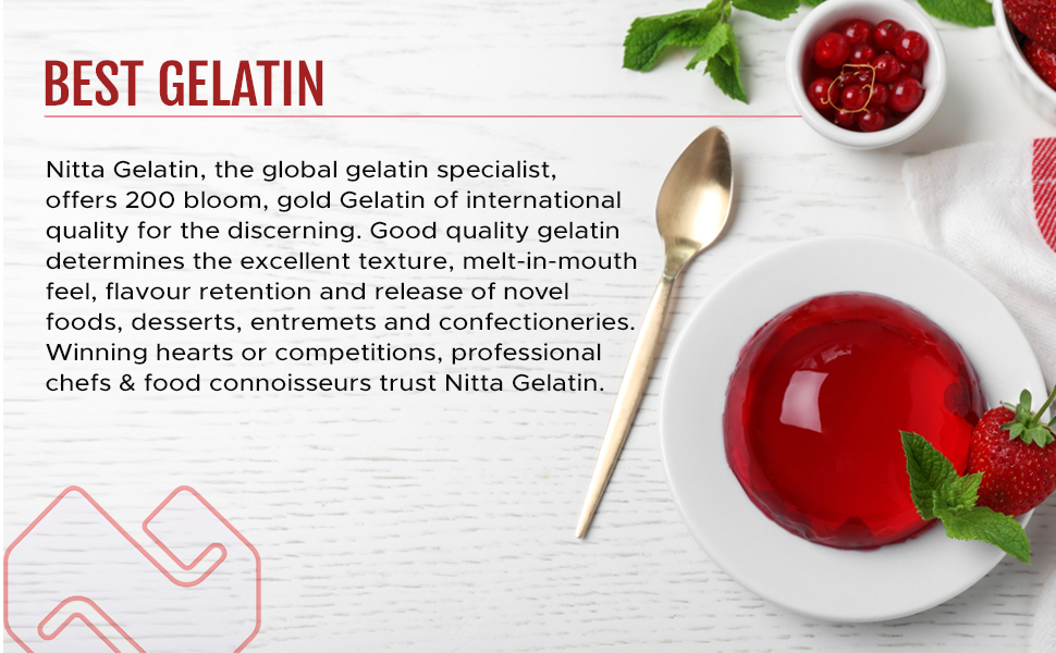 Nitta Gelatin – 200 bloom, premium Gold gelatin (500 gm)