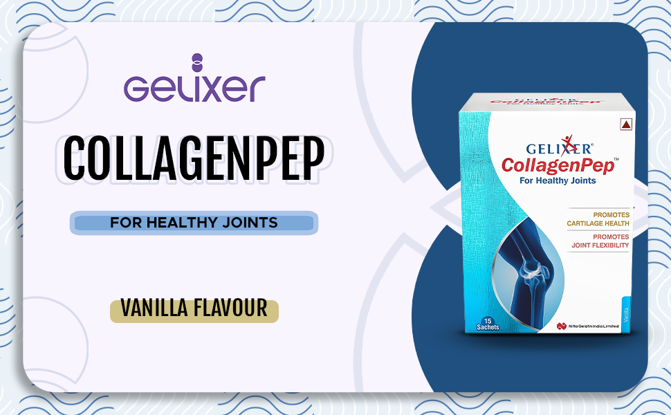 Gelixer CollagenPep (Vanilla flavour) 150 gm - 10 gm each in 15 Sachets